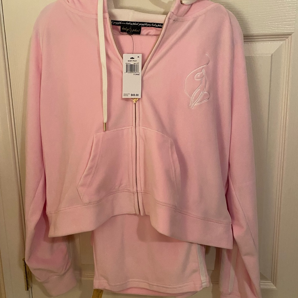 Baby Phat Y2K Soft Pink Track Suit Pants & Hoodie